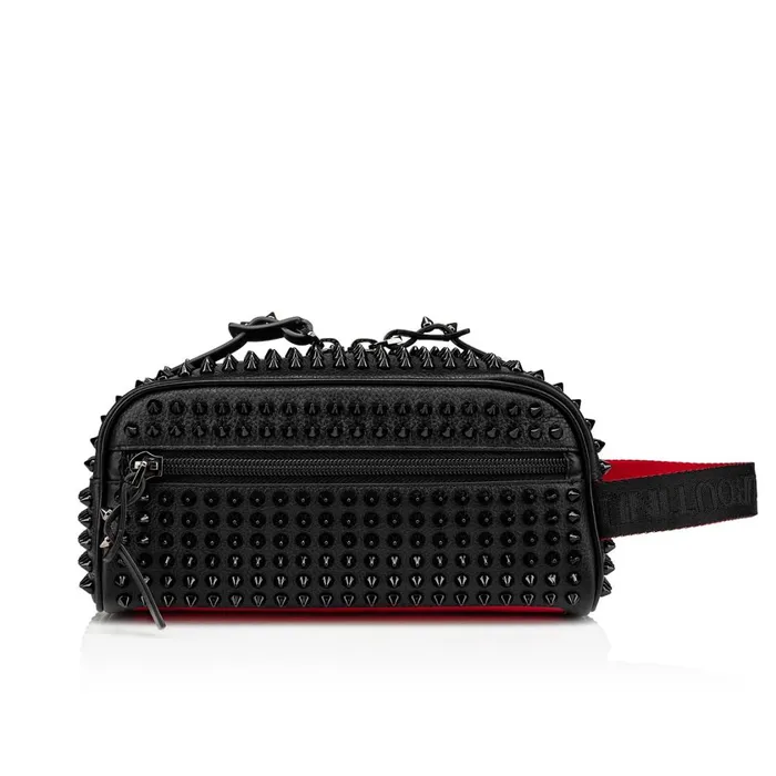 Men Blaster Pouch 8211 Calf Leather And Spikes 8211 Black Black Christian Louboutin Mini Bags and Pouches Men Blaster Pouch 8211 Calf Leather And Spikes 8211 Black Black Christian Louboutin Mini Bags and Pouches