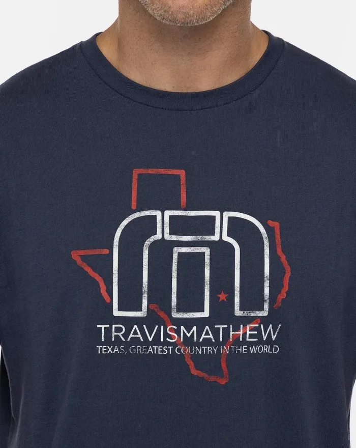 Men BUCKING BULL TEE Mood Indigo TravisMathew Tees
