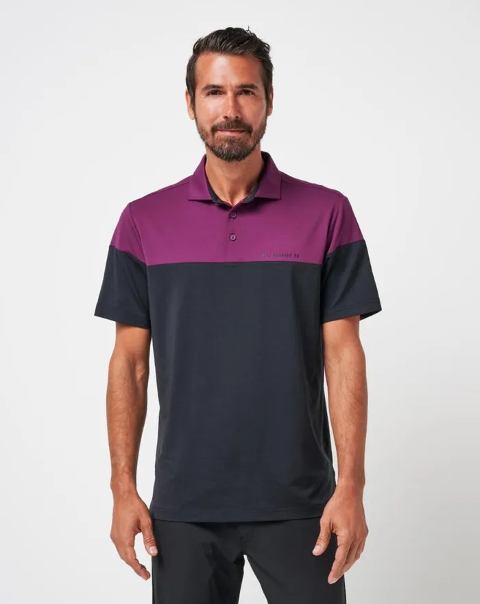 Men BURNLEY PUSHBACK POLO Black TravisMathew Polos