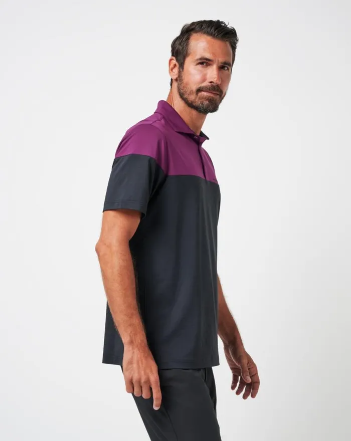 Men BURNLEY PUSHBACK POLO Black TravisMathew Polos