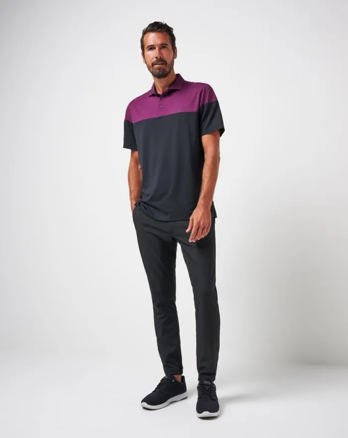 Men BURNLEY PUSHBACK POLO Black TravisMathew Polos