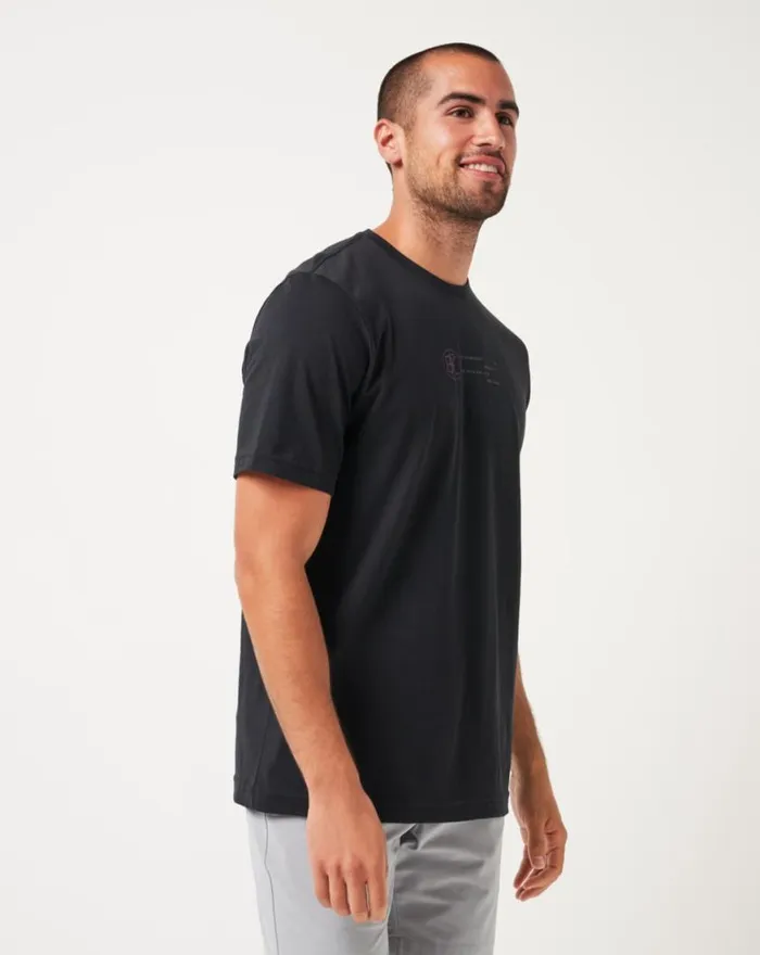 Men BURNLEY SLIDE SHOW TEE Black TravisMathew Tees