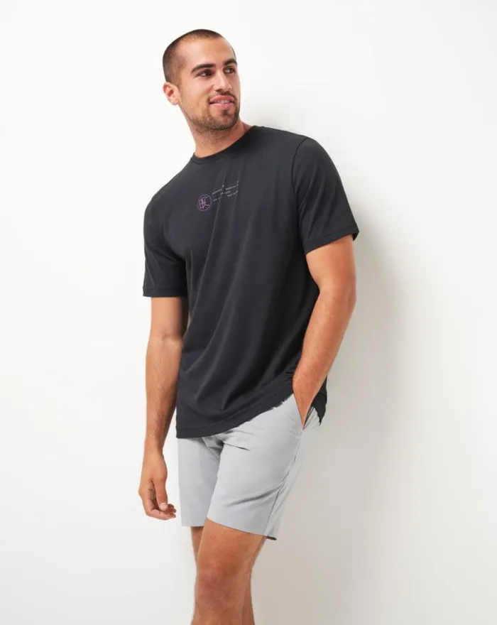 Men BURNLEY SLIDE SHOW TEE Black TravisMathew Tees