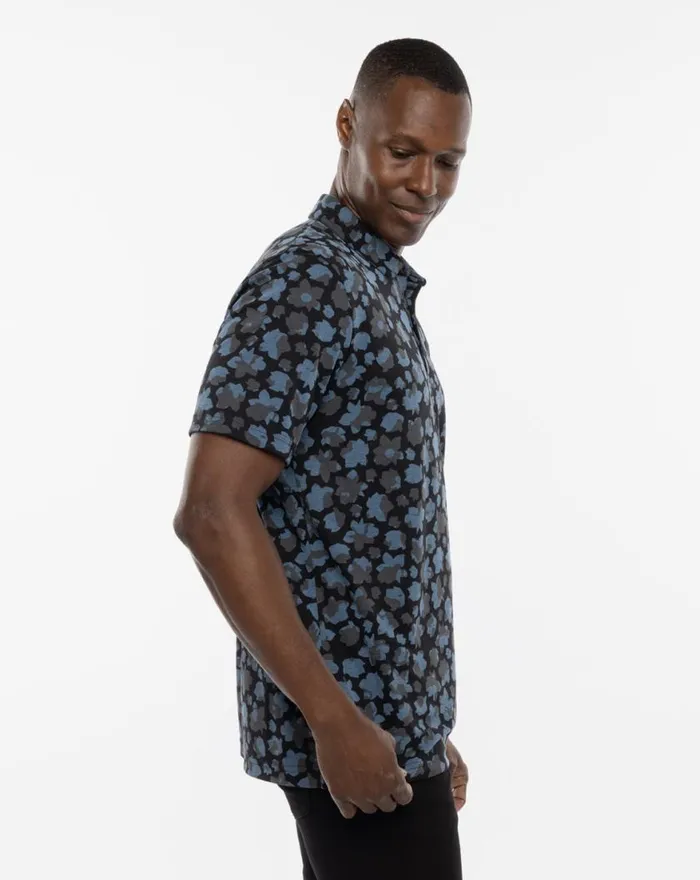 Men BY THE WHARF POLO Black TravisMathew Polos