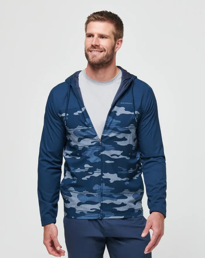 Men CAMO TECH HOODIE Blue Nights TravisMathew Hoodies and Sweatshirts