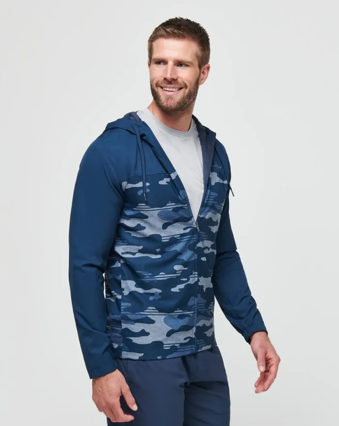 Men CAMO TECH HOODIE Blue Nights TravisMathew Hoodies and Sweatshirts