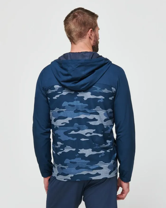 Men CAMO TECH HOODIE Blue Nights TravisMathew Hoodies and Sweatshirts