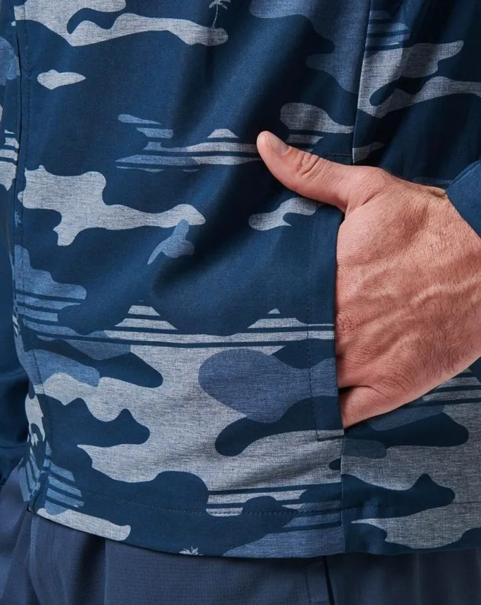 Men CAMO TECH HOODIE Blue Nights TravisMathew Hoodies and Sweatshirts