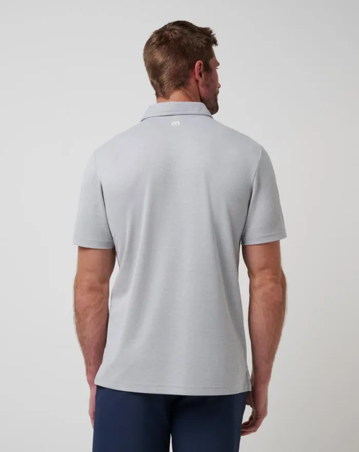 Men CHICAGO CUBS PLAYOFF PITCH POLO Heather Grey TravisMathew Polos