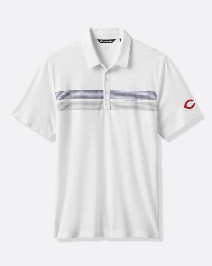 Men CINCINNATI REDS TOP RECRUIT POLO White TravisMathew Polos
