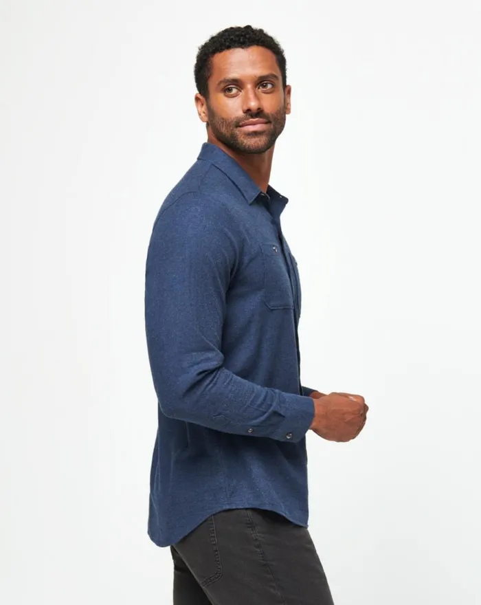 Men CLOUD FLANNEL BUTTONUP Total Eclipse TravisMathew ButtonUps
