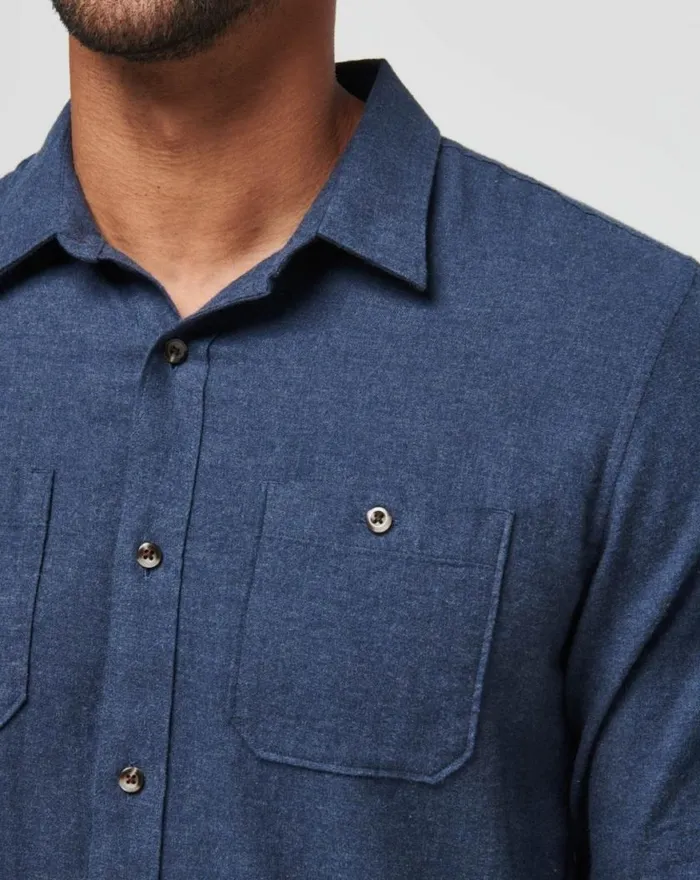Men CLOUD FLANNEL BUTTONUP Total Eclipse TravisMathew ButtonUps