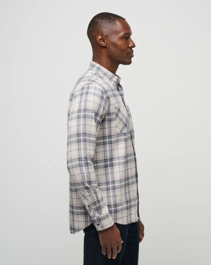 Men CLOUD FLANNEL PLAID BUTTONUP Oxford Tanplum TravisMathew ButtonUps Men CLOUD FLANNEL PLAID BUTTONUP Oxford Tanplum TravisMathew ButtonUps