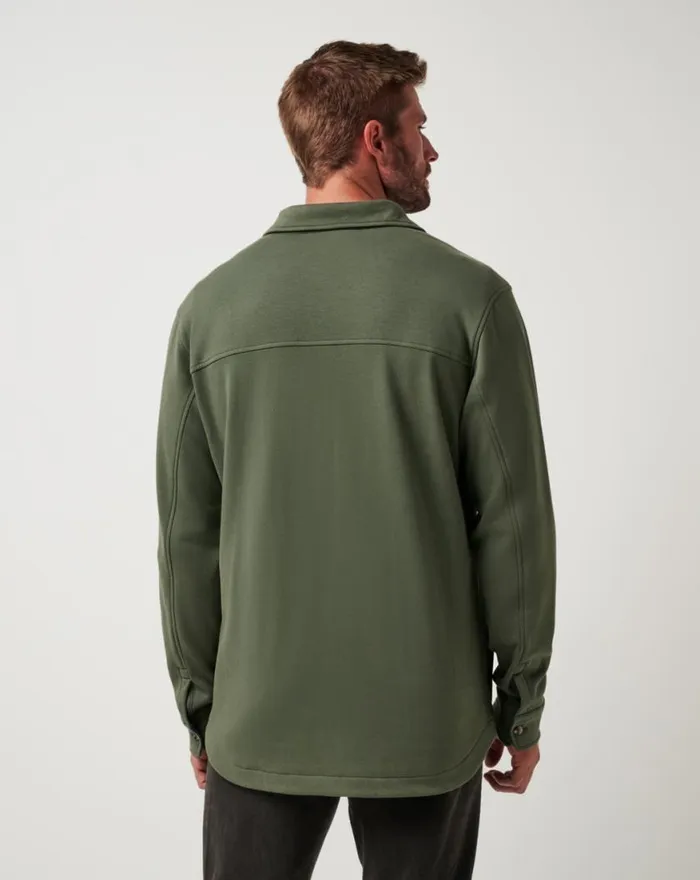 Men CLOUD SHIRT JACKET Dark Olive TravisMathew ButtonUps