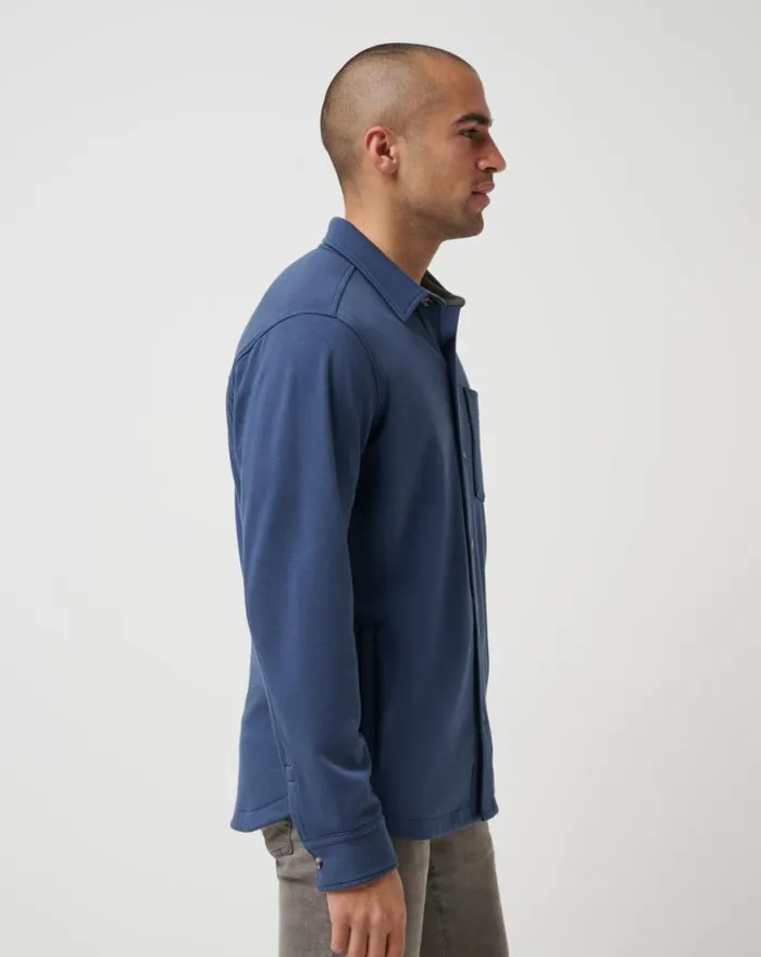 Men CLOUD SHIRT JACKET Mood Indigo TravisMathew ButtonUps