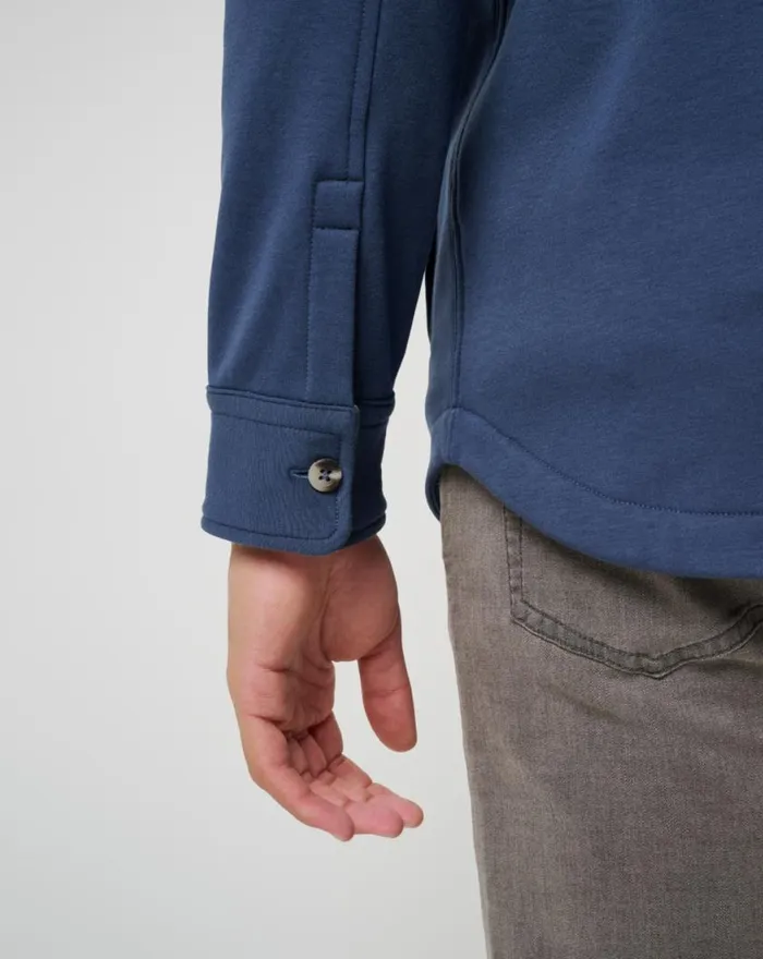 Men CLOUD SHIRT JACKET Mood Indigo TravisMathew ButtonUps