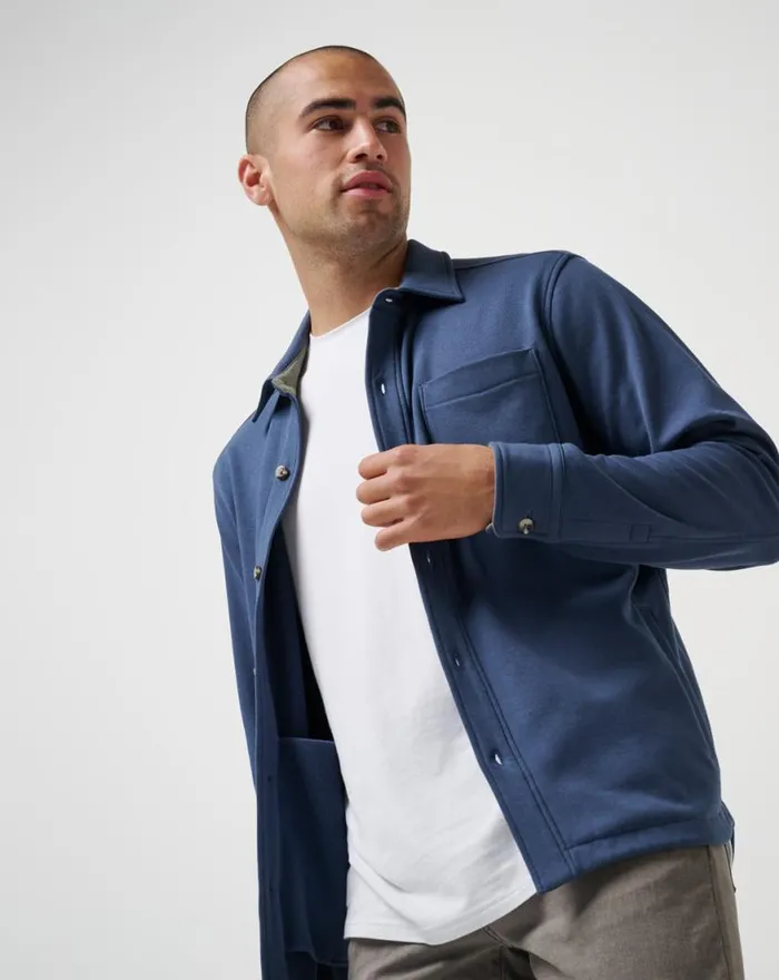 Men CLOUD SHIRT JACKET Mood Indigo TravisMathew ButtonUps