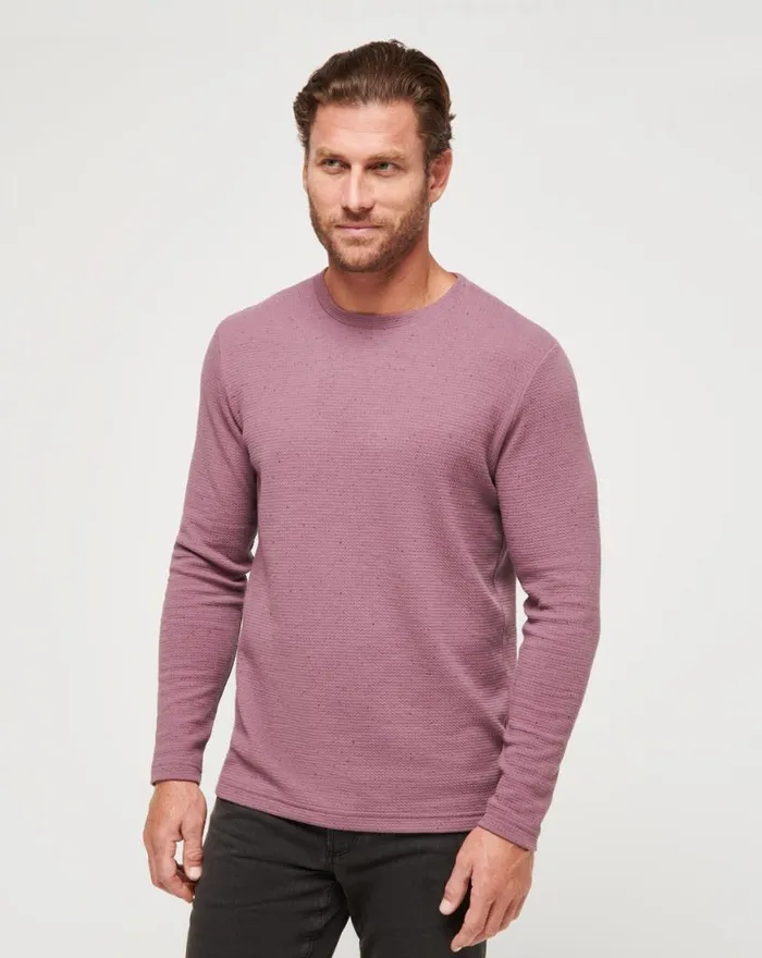 Men CLOUD WAFFLE CREW Flint TravisMathew Hoodies and Sweatshirts