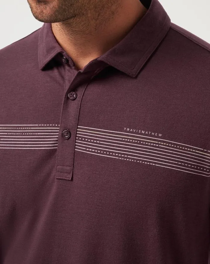 Men COAST CHARTER POLO Plum TravisMathew Polos