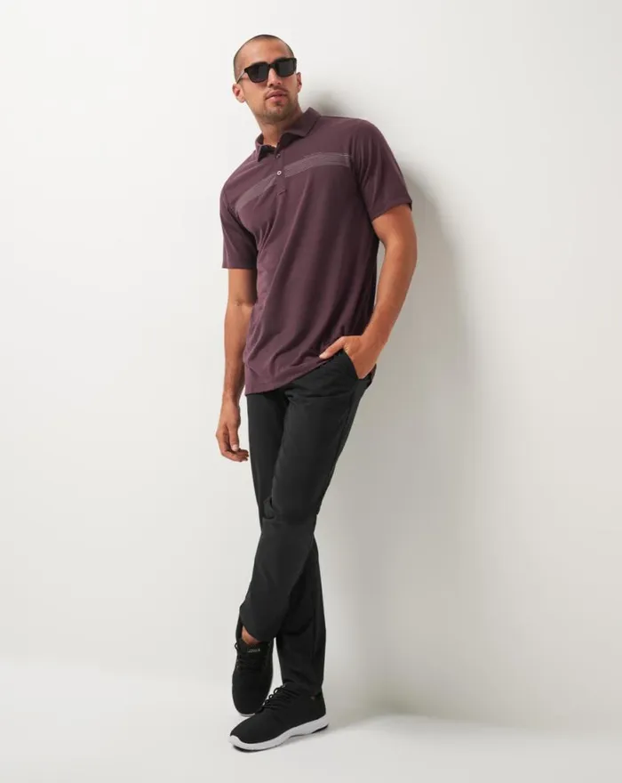 Men COAST CHARTER POLO Plum TravisMathew Polos