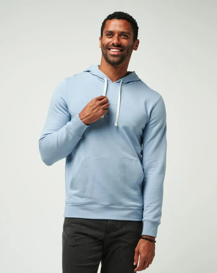 Men COASTAL CLOUD HOODIE Ash Blue TravisMathew Hoodies and Sweatshirts