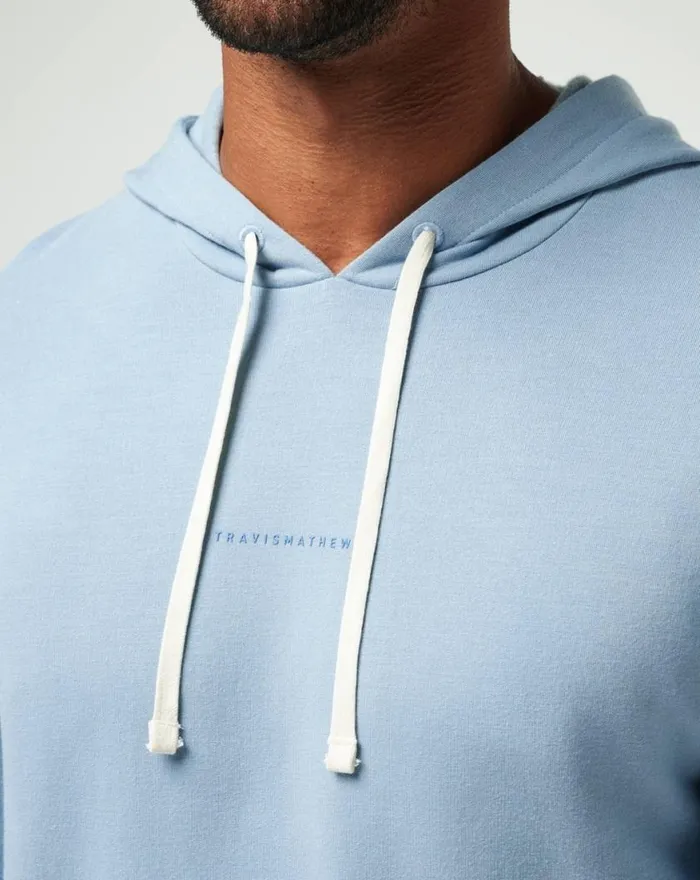 Men COASTAL CLOUD HOODIE Ash Blue TravisMathew Hoodies and Sweatshirts