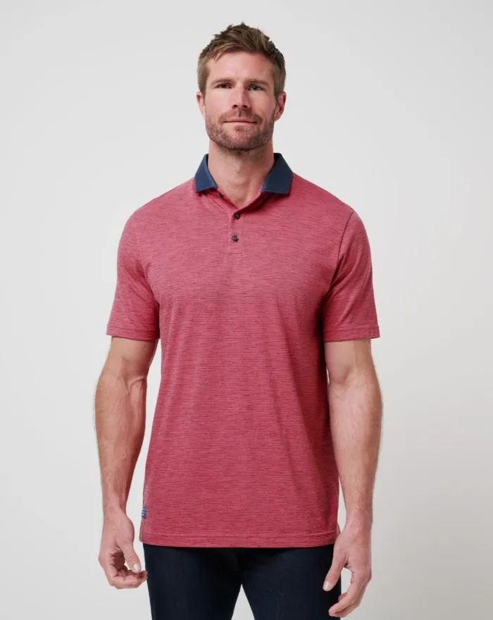 Men COMMON INTEREST POLO Rose Wine TravisMathew Polos