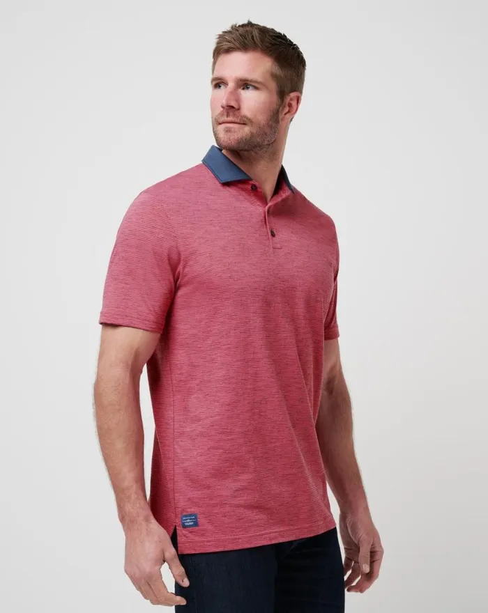 Men COMMON INTEREST POLO Rose Wine TravisMathew Polos