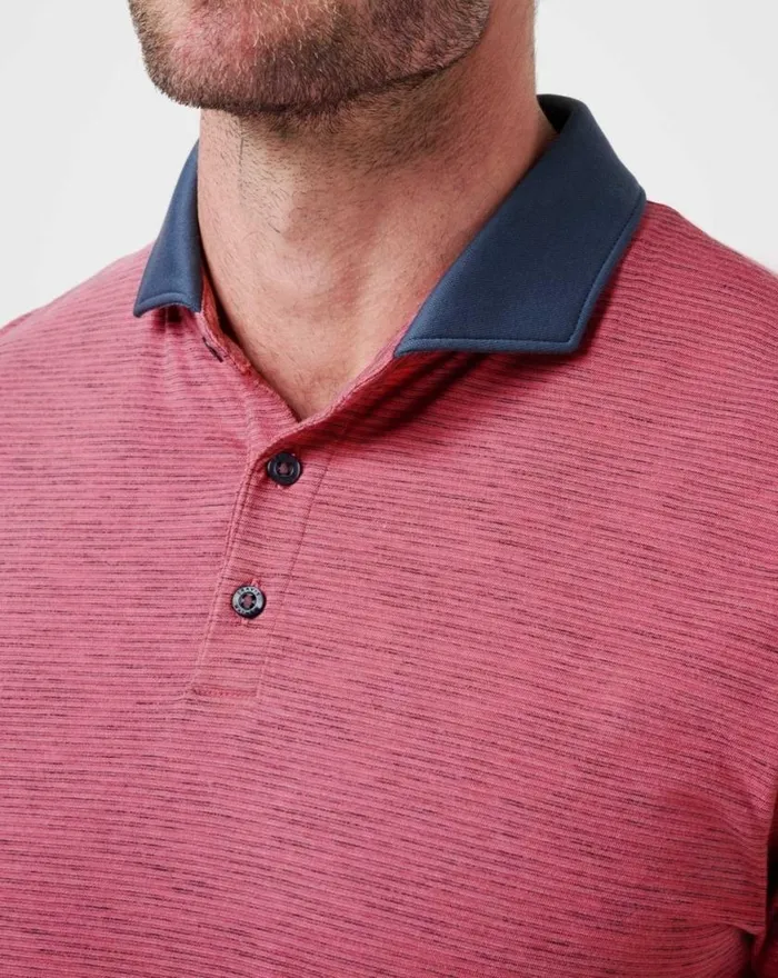 Men COMMON INTEREST POLO Rose Wine TravisMathew Polos
