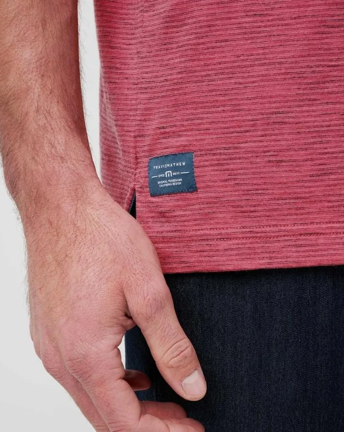 Men COMMON INTEREST POLO Rose Wine TravisMathew Polos