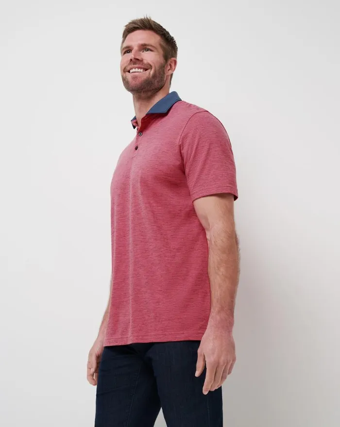 Men COMMON INTEREST POLO Rose Wine TravisMathew Polos