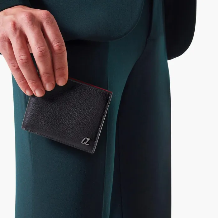 Men Coolcard Wallet 8211 Calf Leather 8211 Black Black Christian Louboutin Wallets and Cardholders