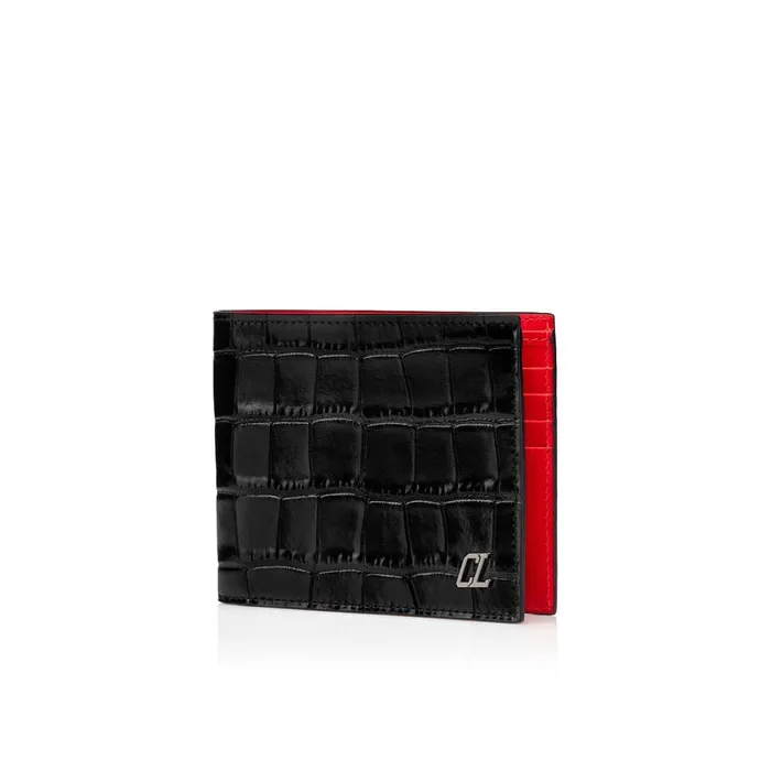 Men Coolcard Wallet 8211 Embossed Calf Leather 8211 Black Black Christian Louboutin Wallets and Cardholders