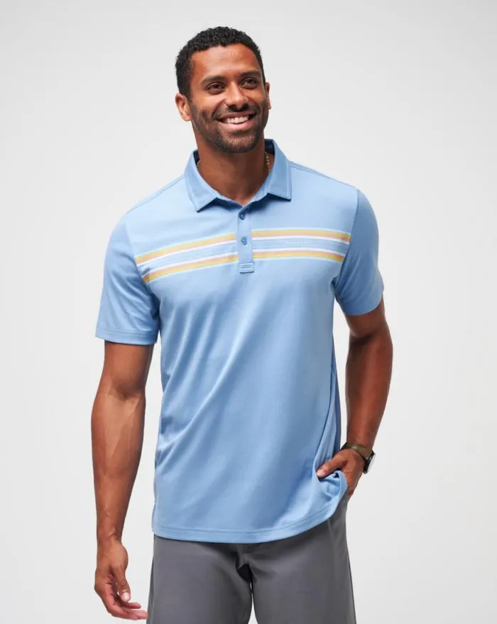 Men CORAL BEDS POLO Quiet Harbor TravisMathew Polos