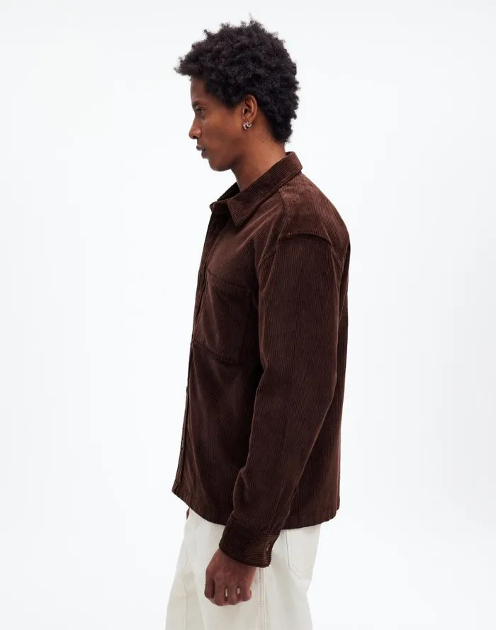 Men Corduroy ShirtJacket Dark Carob Madewell Shirts