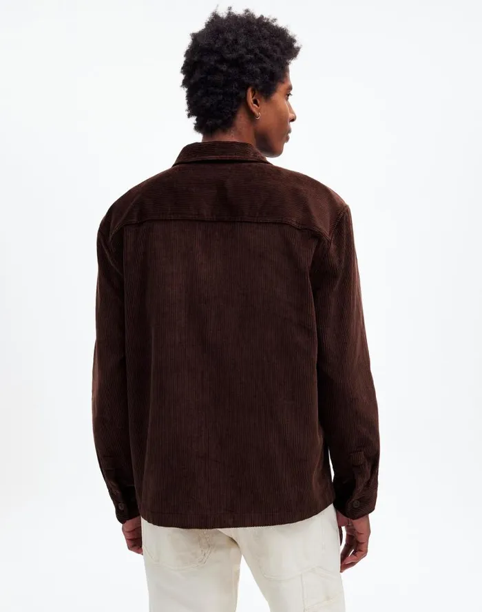 Men Corduroy ShirtJacket Dark Carob Madewell Shirts