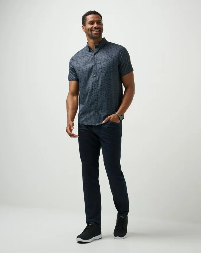 Men COUNTRY MILE BUTTONUP Black TravisMathew ButtonUps