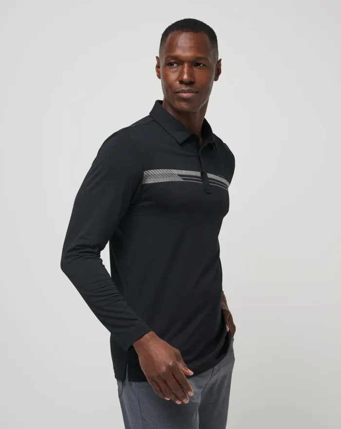 Men COURSE MAPPER POLO Black TravisMathew Polos