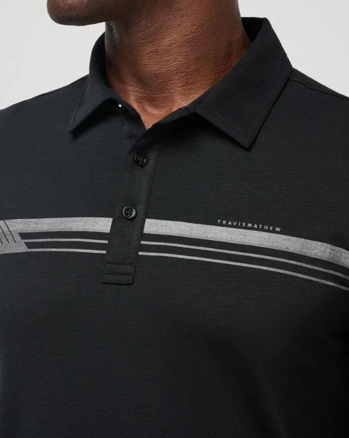 Men COURSE MAPPER POLO Black TravisMathew Polos