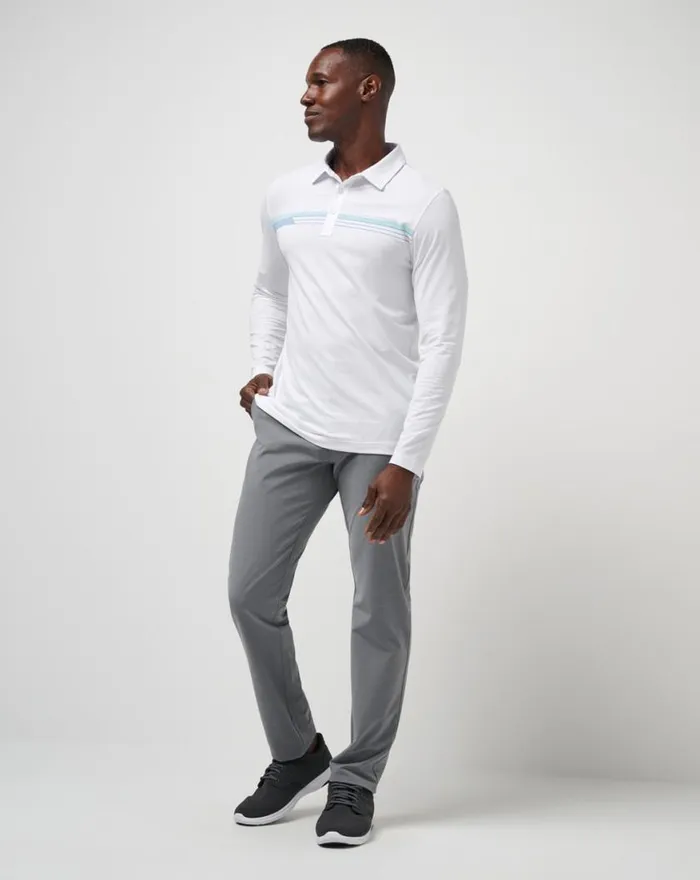 Men COURSE MAPPER POLO White TravisMathew Polos