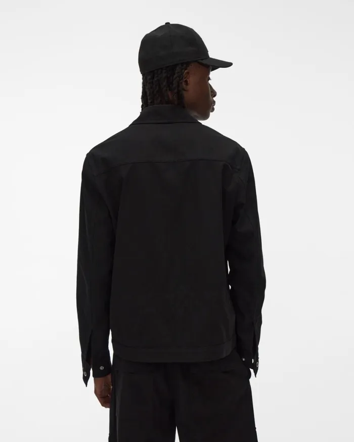 Men Crepe Zip Jacket Black Helmut Lang Jackets