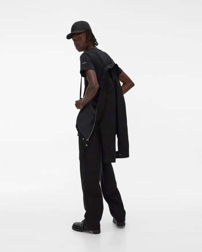 Men Crepe Zip Jacket Black Helmut Lang Jackets