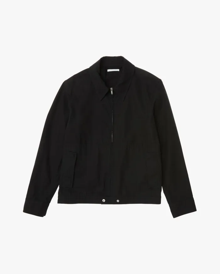 Men Crepe Zip Jacket Black Helmut Lang Jackets