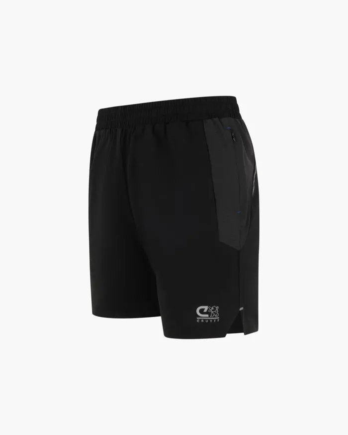 Men Cruyff Bottoms Flame Shorts Black