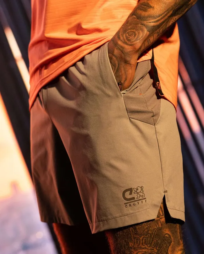 Men Cruyff Bottoms Flame Shorts Grey Men Cruyff Bottoms Flame Shorts Grey