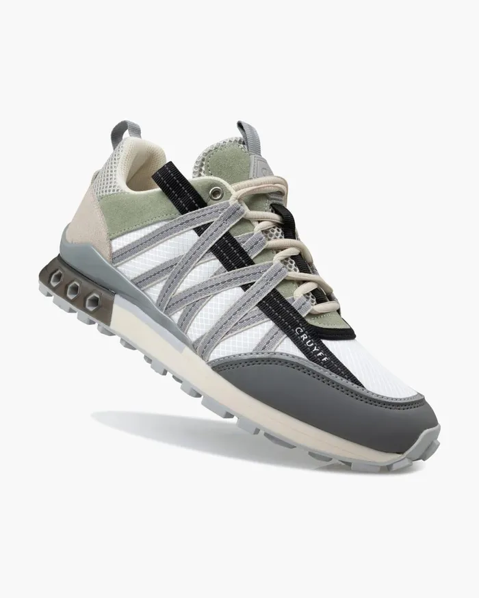 Men Cruyff Sneakers Fearia HexTech Whitegreen Men Cruyff Sneakers Fearia HexTech Whitegreen
