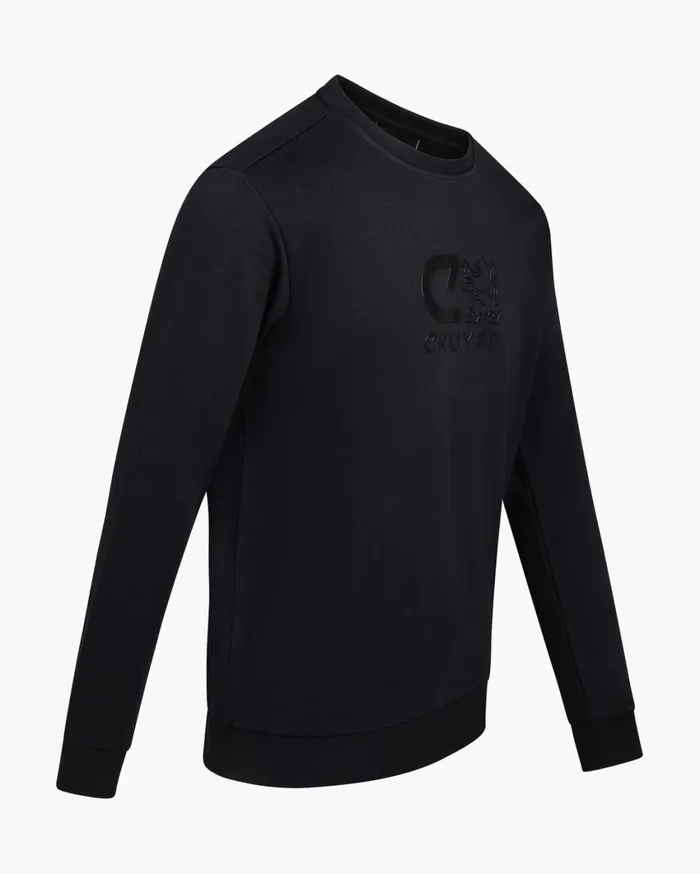 Men Cruyff Sweats and Hoodies Classic Crewneck Black Men Cruyff Sweats and Hoodies Classic Crewneck Black