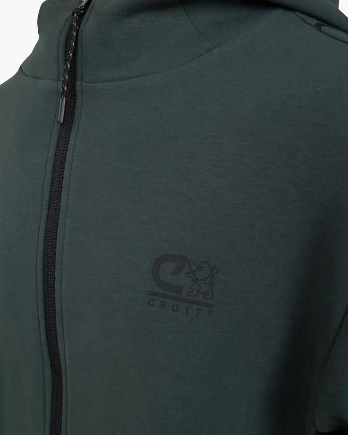 Men Cruyff Sweats and Hoodies Ignite Tape Hood Green Men Cruyff Sweats and Hoodies Ignite Tape Hood Green