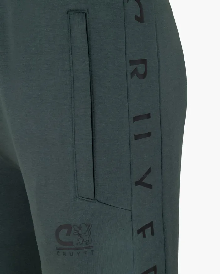 Men Cruyff Sweats and Hoodies Ignite Tape Hood Green Men Cruyff Sweats and Hoodies Ignite Tape Hood Green