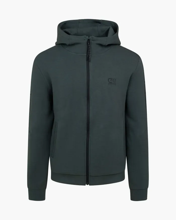 Men Cruyff Sweats and Hoodies Ignite Tape Hood Green Men Cruyff Sweats and Hoodies Ignite Tape Hood Green